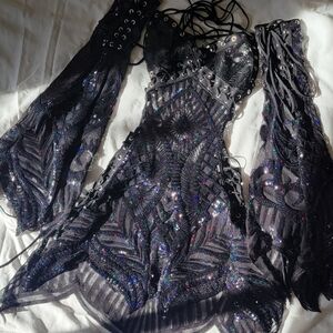 Disco Lemonade, Disco Dress with Sleeves, Jasper, size S